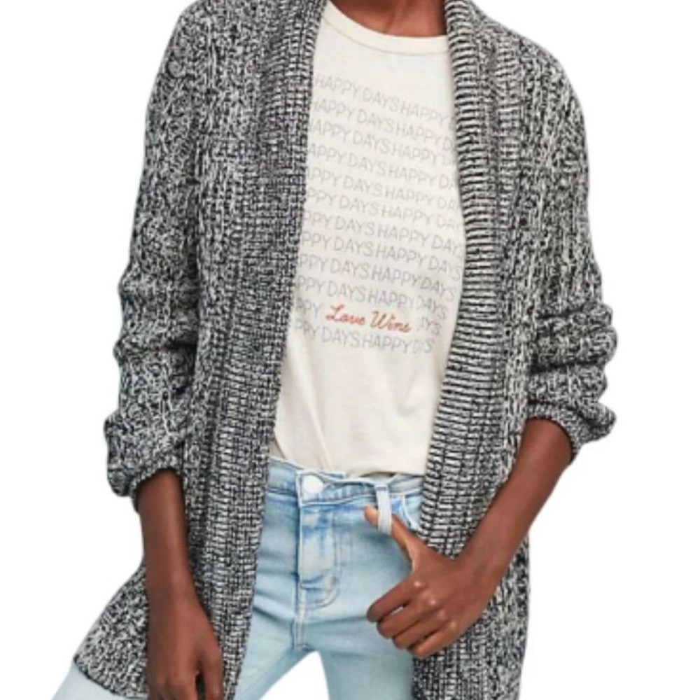 John & Jenn Grey Knit Cardigan Sweater - Size Small